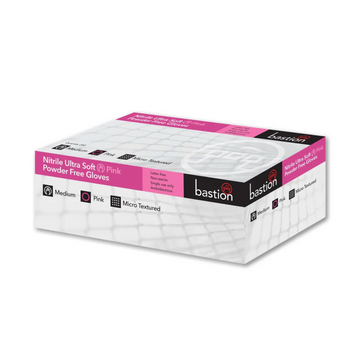 Bastion - Nitrile UltraSoft Pink Powder Free Gloves - 200 Gloves
