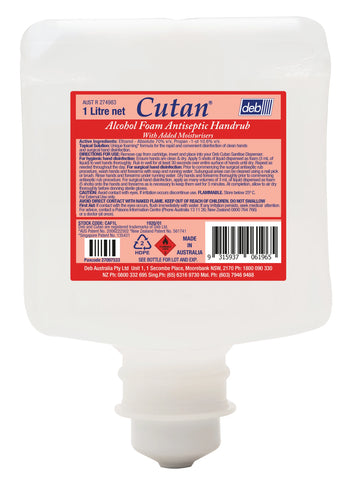 Cutan® Alcohol Foam Antiseptic Handrub Cartridge 1L