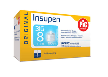 Insupen Pentips 8mm x 31G Needle - 100 Pen Needles