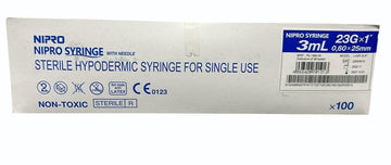Nipro 3ml Syringe Luer Lock with 23G x 1" (25mm)