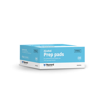 Reynard Sterile 70% Isopropyl Alcohol 6cm x 3cm Prep Pad Swab - Box/200