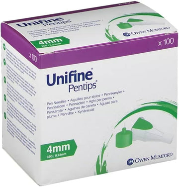 Unifine Pentip 4mm x 32 Gauge Needle - 100 Pen Needles