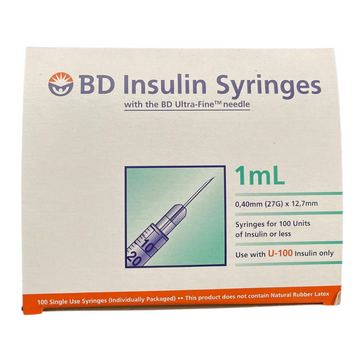 BD Insulin 1ml with 27G x 1/2" (12.7mm)
