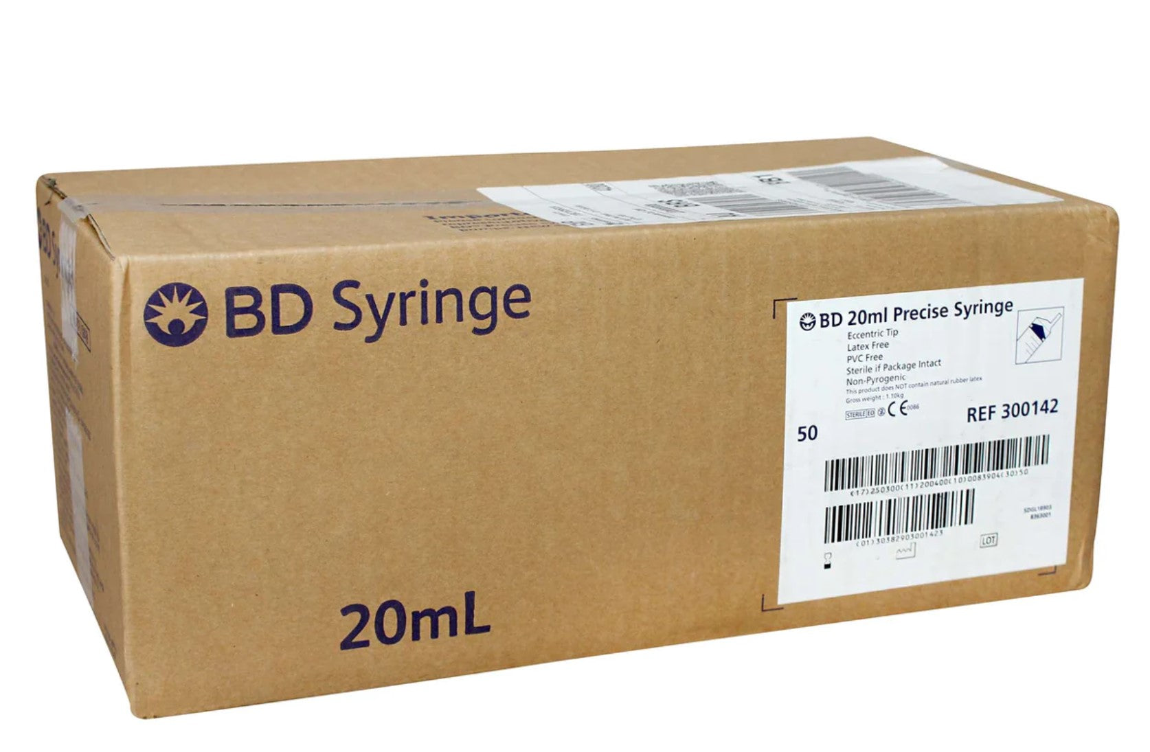 BD 20ml Luer Slip Eccentric Syringe