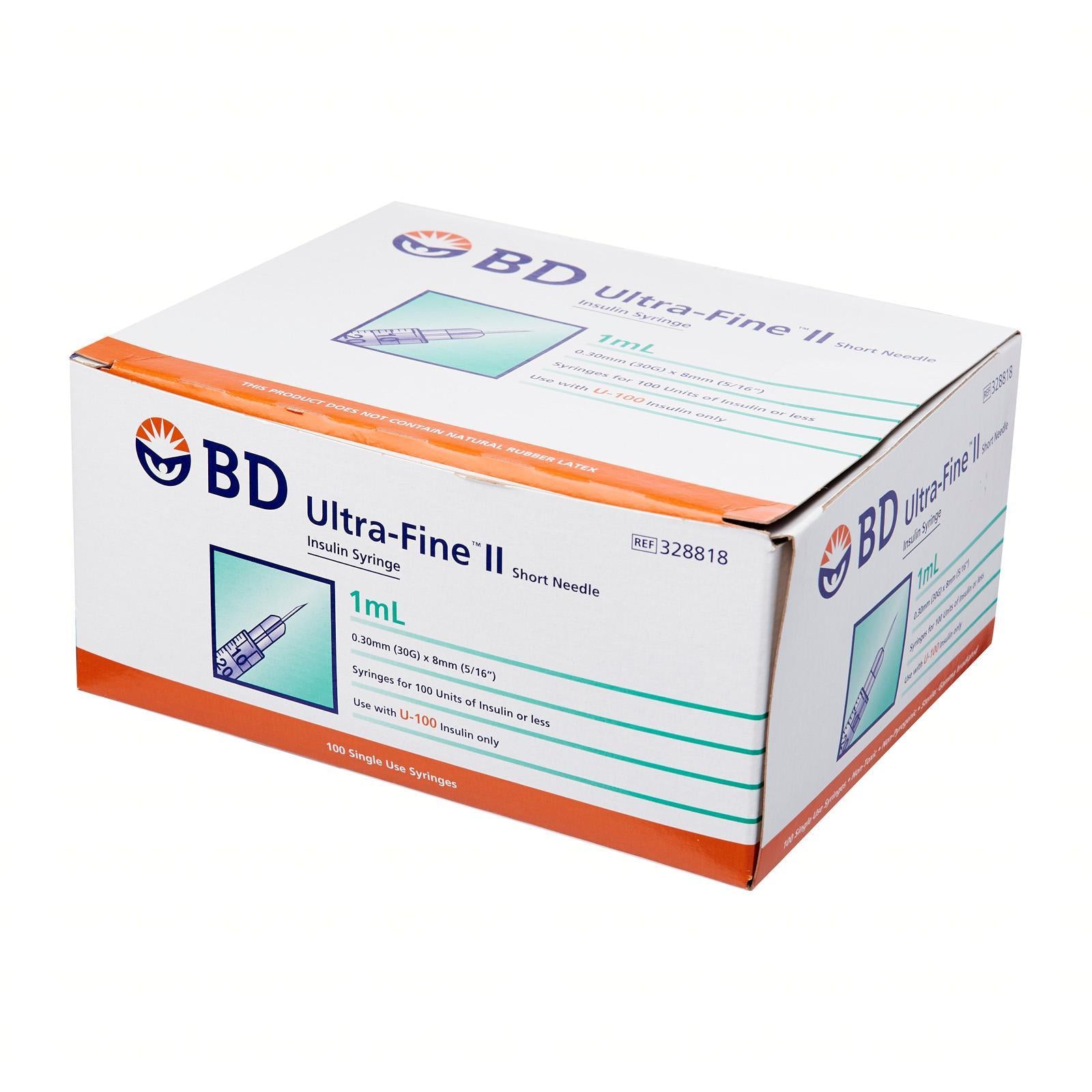 BD Insulin 1ml with 30G x 5/16" (8mm)