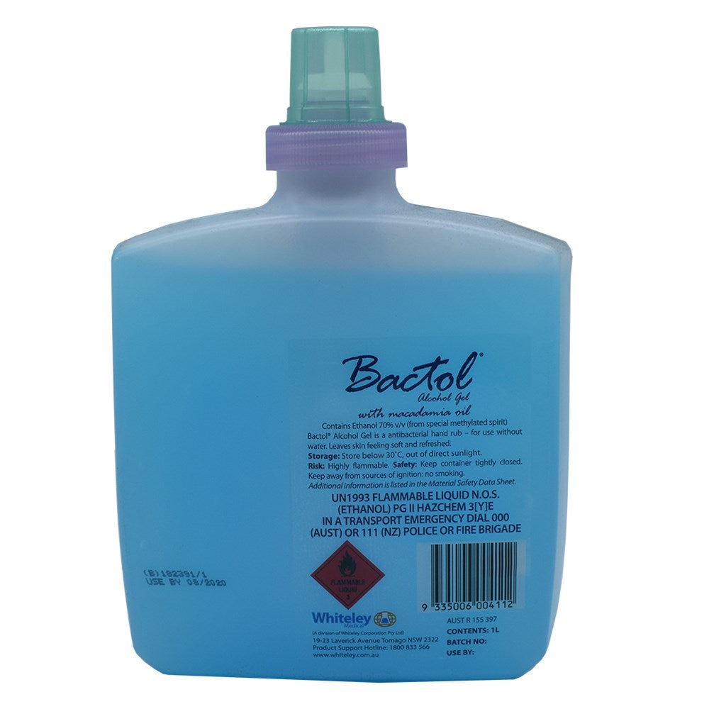 Bactol® Alcohol Hand Gel Antibacterial Cleanser Cartridge 1L