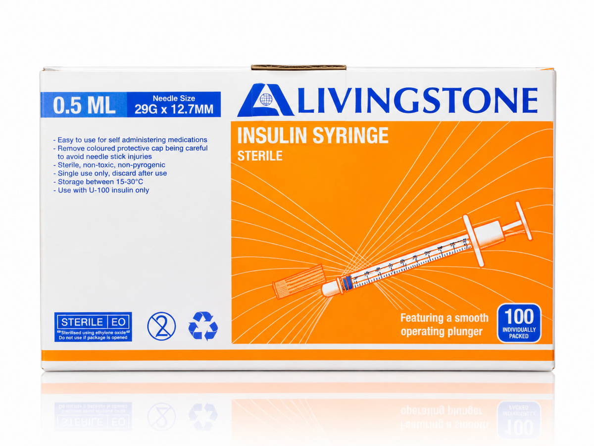 Livingstone Insulin 0.5ml with 29G x 1/2" (12.7mm)