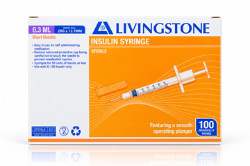 Livingstone Insulin 0.3ml with 29G x 1/2" (12.7mm)