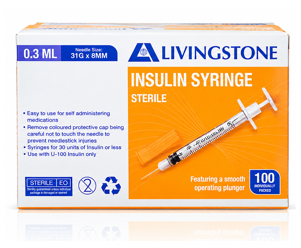 Livingstone Insulin 0.3ml with 31G x 5/16" (8mm)