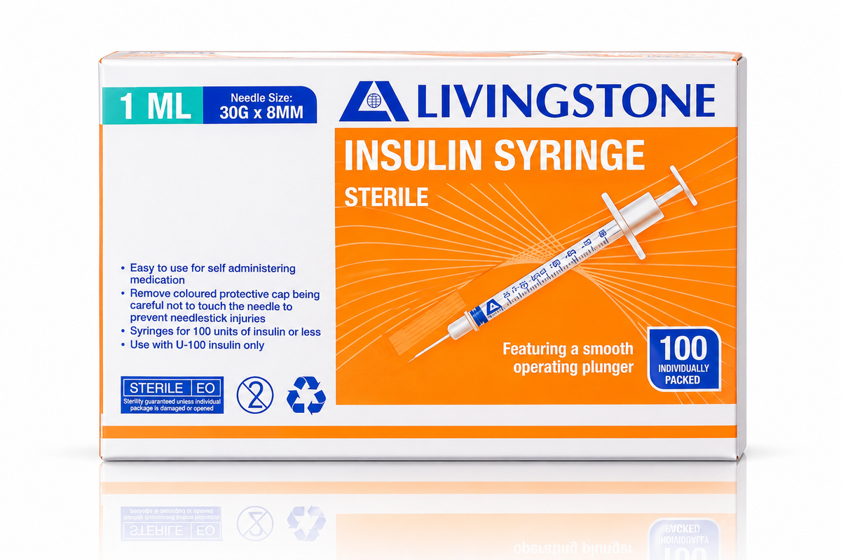 Livingstone Insulin 1ml with 30G x 5/16" (8mm)
