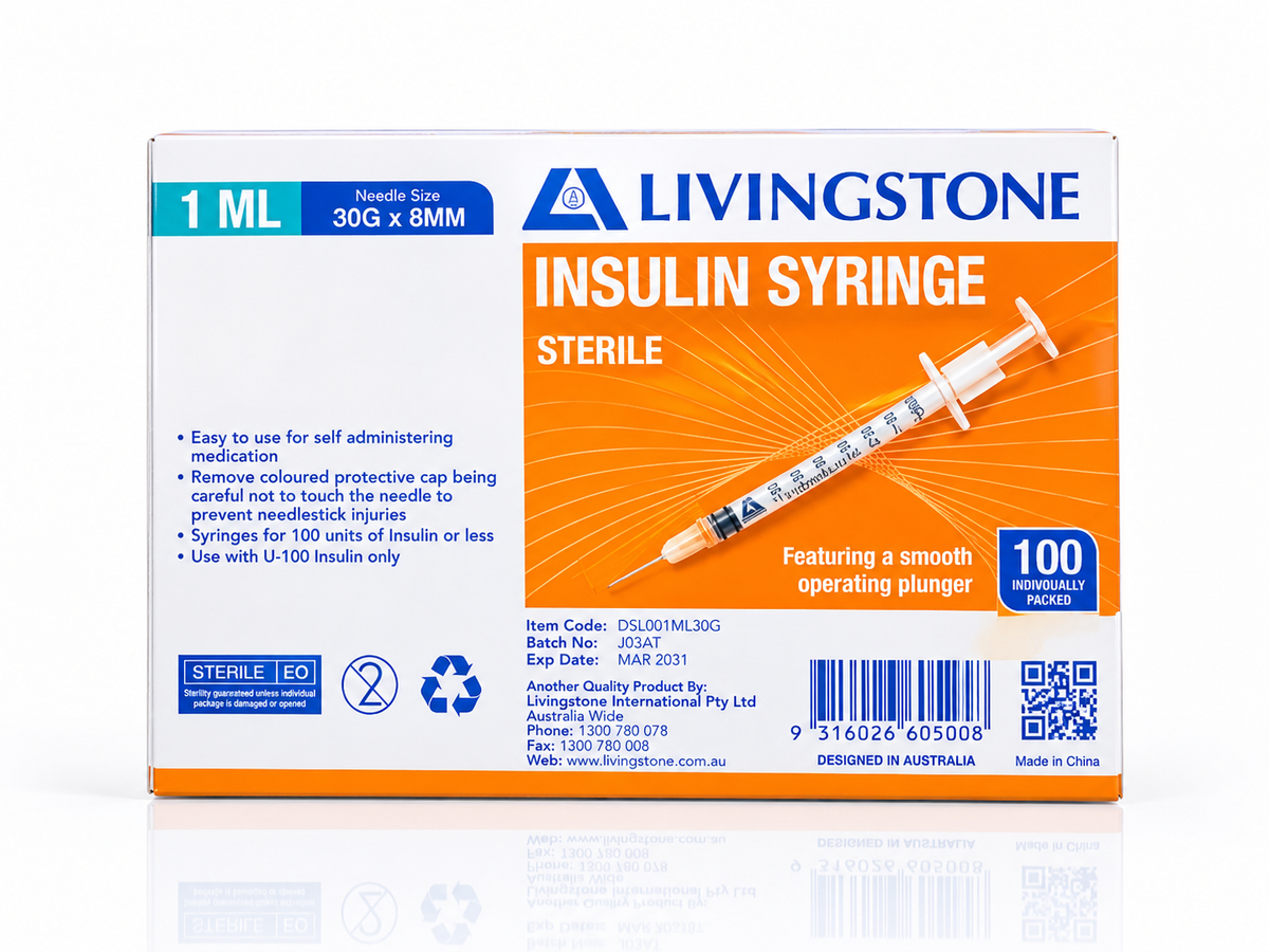 Livingstone Insulin 1ml with 30G x 5/16" (8mm)