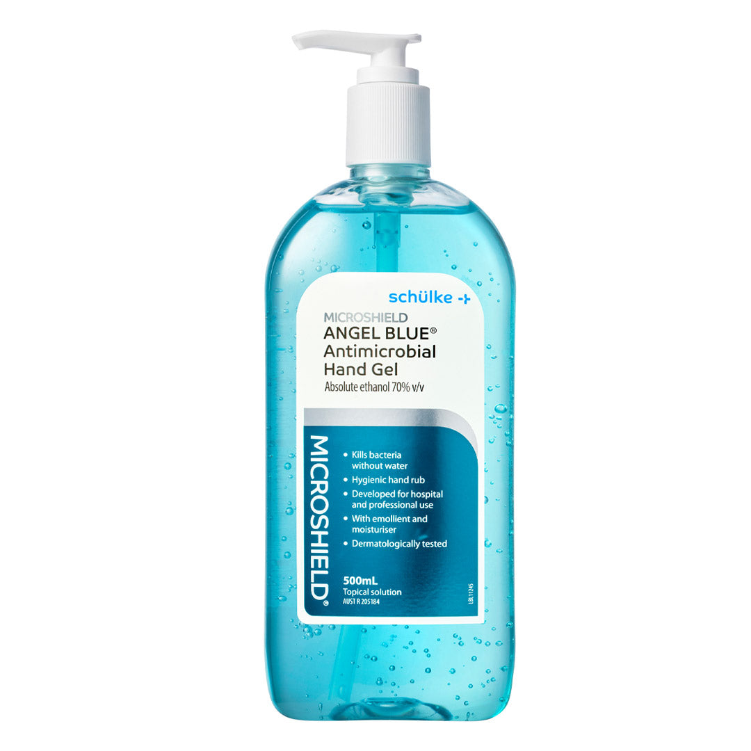 Microshield Angel Blue Antimicrobial Hand Gel 500mL