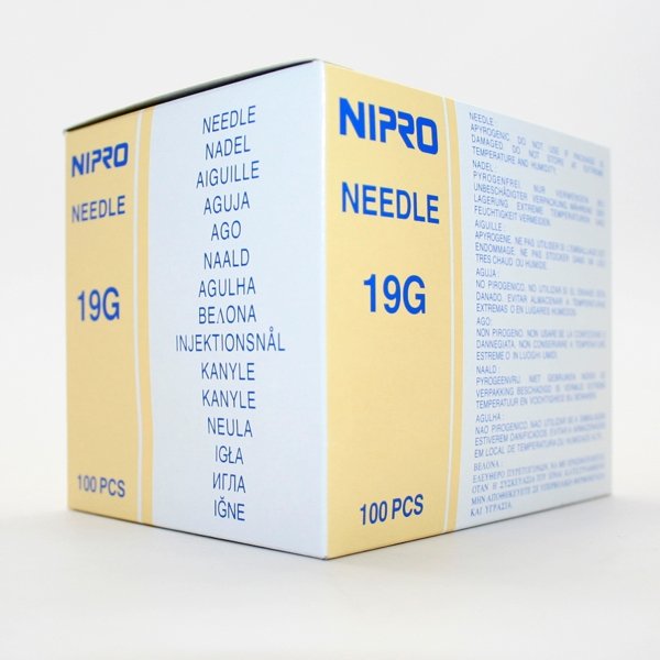 Needles 19G x 50mm Box/100