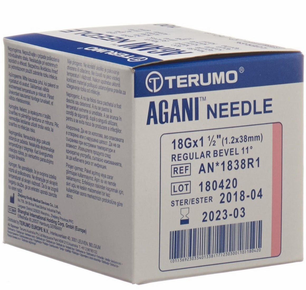 Needles 18G x 38mm Box/100