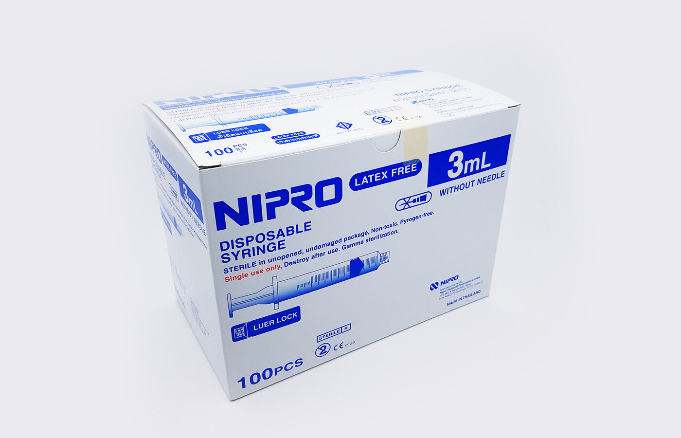 Nipro 3ml Luer Lock Syringe 100/Box