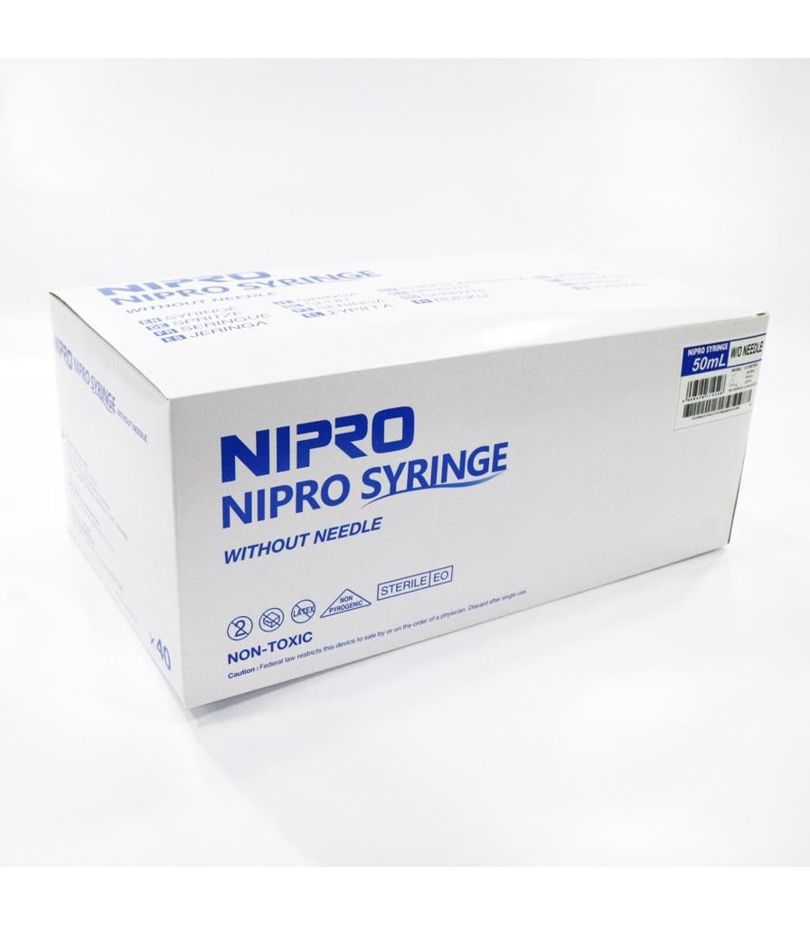 Nipro 50ml Luer Slip Syringe 50/Box