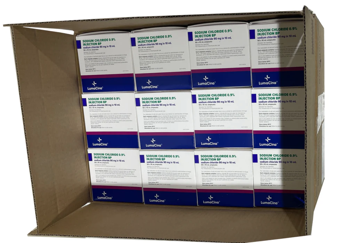 Pfizer Sodium Chloride, 0.9% Ampoule 10ml For Injection - Box/50 ( Carton 12x )