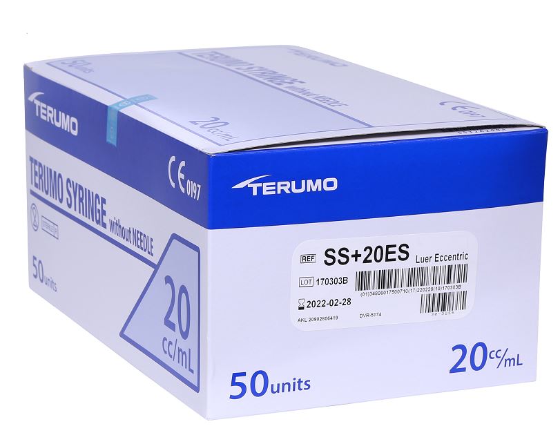 Terumo 20ml Luer Slip Eccentric Syringe 50/Box